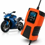 Automaatne 6V/12V 2A mootorratta akulaadija LCD-ekraaniga AGM, GEL