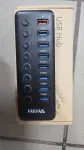 USB jagaja RSHTECH RSHA10, 8 USB 3.0 &uuml;hendust, 100 W toiteadapteriga, alumiinium
