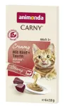 Animonda Carny Creamy kassidele m&otilde;eldud veiseliha ja tauriiniga suupistepasta, 6 x 16 g