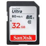 SanDisk Ultra SDHC 32GB 80MB/s CL10 m&auml;lukaart