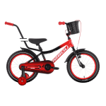 Laste jalgratas TABOU Rocket Alu, 16" must-punane