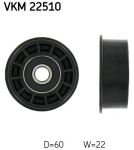 SKF VKM 22510 Seade-/juhtrull,hammasrihm