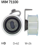 SKF VKM 71100 Pingutusrull,Hammasrihm