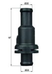 MAHLE TH580 Termostaat,Jahutusvedelik