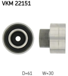SKF VKM 22151 Seade-/juhtrull,hammasrihm