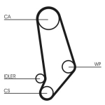 CONTINENTAL CTAM CT539WP1 Veepump + hammasrihmakomplekt