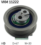 SKF VKM 11222 Pingutusrull,Hammasrihm