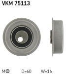 SKF VKM 75113 Pingutusrull,Hammasrihm