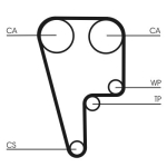 CONTINENTAL CTAM CT1006K1 Hammasrihma komplekt