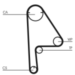CONTINENTAL CTAM CT1081K1 Hammasrihma komplekt