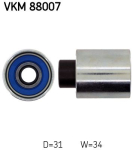 SKF VKM 88007 Seade-/juhtrull,hammasrihm