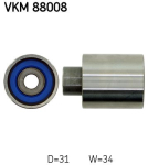 SKF VKM 88008 Seade-/juhtrull,hammasrihm