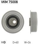 SKF VKM 75008 Pingutusrull,Hammasrihm