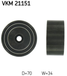 SKF VKM 21151 Seade-/juhtrull,hammasrihm