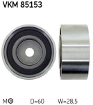 SKF VKM 85153 Seade-/juhtrull,hammasrihm