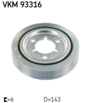 SKF VKM 93316 Rihmaratas,v&auml;ntv&otilde;ll