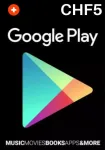 &Scaron;veits Google Play 5 CHF Kinkekaart