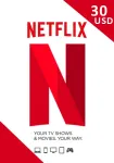 USA Netflix Kinkekaart 30USD