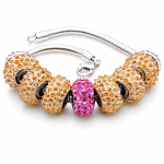K&auml;ev&otilde;ru naistele DiamondSky &bdquo;BeCharmed Pav&eacute; IV (Jonquil & Fuchsia)&ldquo; Swarovski&reg; kristallidega