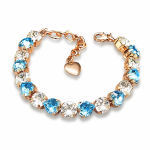 K&auml;ev&otilde;ru naistele DiamondSky &bdquo;Sulle II (Aquamarine Blue / Crystal)&ldquo; Swarovski kristallidega