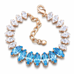 K&auml;ev&otilde;ru naistele DiamondSky &bdquo;Ornella (Aquamarine Blue)&ldquo; Swarovski kristallidega