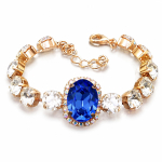 K&auml;ev&otilde;ru naistele DiamondSky &bdquo;Sofia II (Sapphire)&ldquo; Swarovski kristallidega