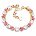 K&auml;ev&otilde;ru naistele DiamondSky &bdquo;Romantiline Hellus II (Crystal / Rose)&ldquo; Swarovski kristallidega