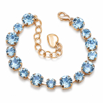 K&auml;ev&otilde;ru naistele DiamondSky &bdquo;Klassika IV (Aquamarine Blue)&ldquo; Swarovski kristallidega