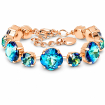 K&auml;ev&otilde;ru naistele DiamondSky &bdquo;Pimestav S&auml;ra (Bermuda Blue)&ldquo; Preciosa&reg; kristallidega