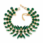 K&auml;ev&otilde;ru naistele DiamondSky &bdquo;Kristalliline ahvatlus (Emerald)&ldquo; Preciosa&reg; kristallidega