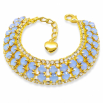 K&auml;ev&otilde;ru naistele DiamondSky &bdquo;Taevasosin (Air Blue Opal)&ldquo; Preciosa&reg; kristallidega
