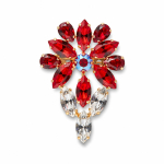 Pross naistele DiamondSky &bdquo;Mirtel II&ldquo; (Light Siam / Siam) Swarovski kristallidega