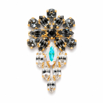 Pross naistele DiamondSky &bdquo;Mirtel (Silver Night / Graphite / Aurora Borealis)&ldquo; Swarovski kristallidega
