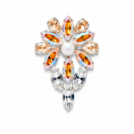 Pross naistele DiamondSky &bdquo;Mirtel II (Topaas / Kuldne)&ldquo; Swarovski kristallidega