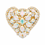 Pross naistele DiamondSky &bdquo;Crystal Heart II (Aurora Borealis)&ldquo; Swarovski kristallidega