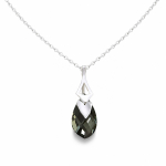 H&otilde;bedane ripats &bdquo;Baroque II (Black Diamond Light Chrome)&ldquo; Swarovski&reg; kristallidega