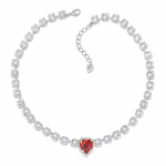 Pulmakaelakee &bdquo;Saint Valentine II (Red Magma)&ldquo; Swarovski&reg; kristallidega