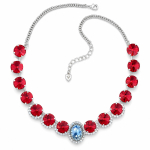 Pulmakaelakee &bdquo;Safi's Charm (Scarlet)&ldquo; Swarovski&reg; kristallidega