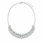 Pulmakaelakee &bdquo;Spring (White Opal / Aurora Borealis)&ldquo; Swarovski&reg; kristallidega
