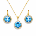 Ehtekomplekt naistele &bdquo;Clarice (Aquamarine Blue)&ldquo; Swarovski&reg; kristallidega
