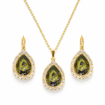 Ehtekomplekt naistele &bdquo;Celestial Drop (Gold Patina)&ldquo; Swarovski&reg; kristallidega