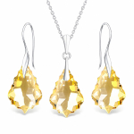 H&otilde;bedane ehtekomplekt naistele &bdquo;Baroque IV (Golden Shadow)&ldquo; Swarovski&reg; kristallidega