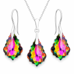 H&otilde;bedane ehtekomplekt naistele &bdquo;Baroque IV (Vitrail Medium)&ldquo; Swarovski&reg; kristallidega
