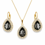 Ehtekomplekt naistele &bdquo;Celestial Drop (Silver Night)&ldquo; Swarovski&reg; kristallidega