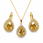 Ehtekomplekt naistele &bdquo;Celestial Drop (Golden Shadow)&ldquo; Swarovski&reg; kristallidega