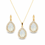 Ehtekomplekt naistele &bdquo;Celestial Drop (White Opal)&ldquo; Swarovski&reg; kristallidega