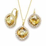 Ehtekomplekt naistele &bdquo;Glare III (Golden Shadow)&ldquo; Swarovski&reg; kristallidega