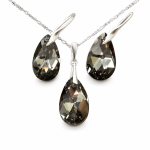 H&otilde;bedane ehtekomplekt naistele &bdquo;Baroque (Silver Night)&ldquo; Swarovski&reg; kristallidega