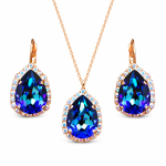 Ehtekomplekt naistele &bdquo;Celestial Drop III (Bermuda Blue)&ldquo; Swarovski&reg; kristallidega
