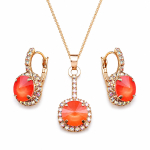 Ehtekomplekt naistele &bdquo;Clarice VII (Light Coral)&ldquo; Swarovski&reg; kristallidega